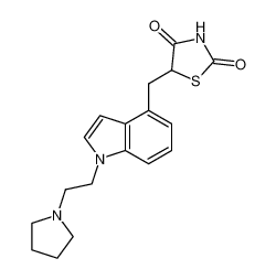 5-((1-(2-(pyrrolidin-1-yl)ethyl)-1H-indol-4-yl)methyl)thiazolidine-2,4-dione CAS:192995-35-0 manufacturer & supplier