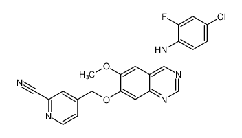 4-(((4-((4-chloro-2-fluorophenyl)amino)-6-methoxyquinazolin-7-yl)oxy)methyl)picolinonitrile CAS:193000-29-2 manufacturer & supplier