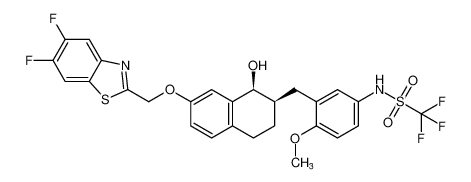 N-(3-(((1S,2R)-7-((5,6-difluorobenzo[d]thiazol-2-yl)methoxy)-1-hydroxy-1,2,3,4-tetrahydronaphthalen-2-yl)methyl)-4-methoxyphenyl)-1,1,1-trifluoromethanesulfonamide CAS:193008-51-4 manufacturer & supplier