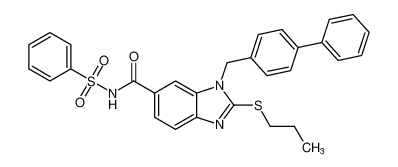 1-([1,1'-biphenyl]-4-ylmethyl)-N-(phenylsulfonyl)-2-(propylthio)-1H-benzo[d]imidazole-6-carboxamide CAS:193011-54-0 manufacturer & supplier