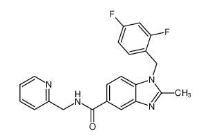 1-(2,4-difluorobenzyl)-2-methyl-N-(pyridin-2-ylmethyl)-1H-benzo[d]imidazole-5-carboxamide CAS:193011-75-5 manufacturer & supplier