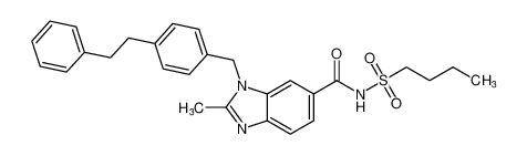 N-(butylsulfonyl)-2-methyl-1-(4-phenethylbenzyl)-1H-benzo[d]imidazole-6-carboxamide CAS:193012-91-8 manufacturer & supplier