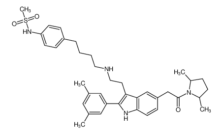 N-(4-(4-((2-(2-(3,5-dimethylphenyl)-5-(2-(2,5-dimethylpyrrolidin-1-yl)-2-oxoethyl)-1H-indol-3-yl)ethyl)amino)butyl)phenyl)methanesulfonamide CAS:193016-62-5 manufacturer & supplier