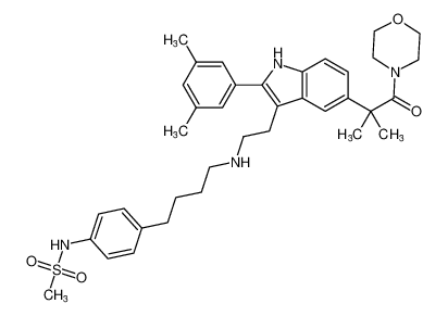 N-(4-(4-((2-(2-(3,5-dimethylphenyl)-5-(2-methyl-1-morpholino-1-oxopropan-2-yl)-1H-indol-3-yl)ethyl)amino)butyl)phenyl)methanesulfonamide CAS:193016-63-6 manufacturer & supplier