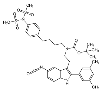 tert-butyl (2-(2-(3,5-dimethylphenyl)-5-isocyanato-1H-indol-3-yl)ethyl)(4-(4-(N-(methylsulfonyl)methylsulfonamido)phenyl)butyl)carbamate CAS:193017-10-6 manufacturer & supplier