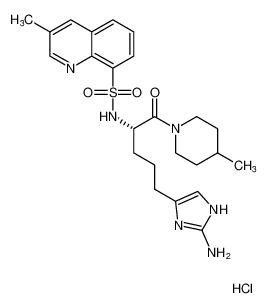 (S)-N-(5-(2-amino-1H-imidazol-4-yl)-1-(4-methylpiperidin-1-yl)-1-oxopentan-2-yl)-3-methylquinoline-8-sulfonamide hydrochloride CAS:193018-68-7 manufacturer & supplier