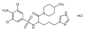 N-(5-(1H-imidazol-4-yl)-1-(4-methylpiperidin-1-yl)-1-oxopentan-2-yl)-4-amino-3,5-dichlorobenzenesulfonamide hydrochloride CAS:193019-42-0 manufacturer & supplier