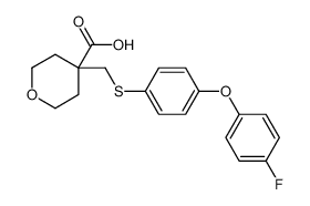 4-(((4-(4-fluorophenoxy)phenyl)thio)methyl)tetrahydro-2H-pyran-4-carboxylic acid CAS:193021-80-6 manufacturer & supplier