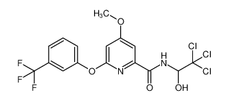 4-methoxy-N-(2,2,2-trichloro-1-hydroxyethyl)-6-(3-(trifluoromethyl)phenoxy)picolinamide CAS:193074-43-0 manufacturer & supplier