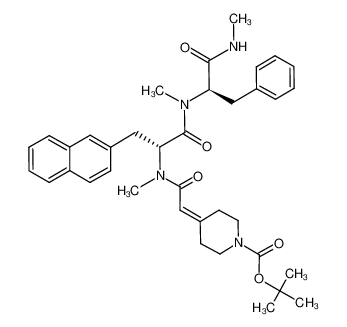 4-[(methyl-{1-[methyl-(1-methylcarbamoyl-2-phenyl-ethyl)-carbamoyl]-2-naphthalen-2-yl-ethyl}-carbamoyl)-methylene]-piperidine-1-carboxylic acid tert-butyl ester CAS:193085-25-5 manufacturer & supplier