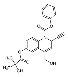 6-(2,2-Dimethyl-propionyloxy)-2-ethynyl-4-hydroxymethyl-2H-quinoline-1-carboxylic acid phenyl ester CAS:193095-75-9 manufacturer & supplier