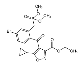 ethyl 4-(4-bromo-2-((dimethoxyphosphoryl)methyl)benzoyl)-5-cyclopropylisoxazole-3-carboxylate CAS:193157-07-2 manufacturer & supplier