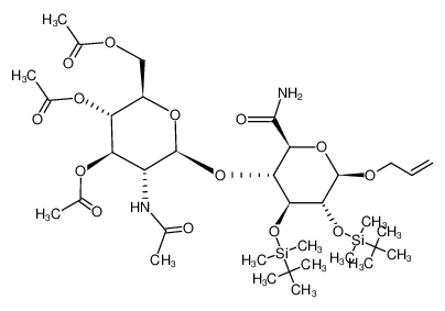 Acetic acid (2R,3S,4R,5R,6S)-3-acetoxy-2-acetoxymethyl-5-acetylamino-6-[(2S,3R,4S,5R,6R)-6-allyloxy-4,5-bis-(tert-butyl-dimethyl-silanyloxy)-2-carbamoyl-tetrahydro-pyran-3-yloxy]-tetrahydro-pyran-4-yl ester CAS:193223-16-4 manufacturer & sup