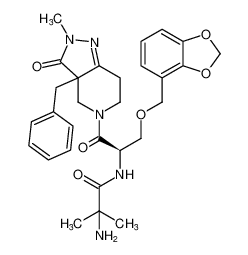 2-amino-N-((2R)-3-(benzo[d][1,3]dioxol-4-ylmethoxy)-1-(3a-benzyl-2-methyl-3-oxo-2,3,3a,4,6,7-hexahydro-5H-pyrazolo[4,3-c]pyridin-5-yl)-1-oxopropan-2-yl)-2-methylpropanamide CAS:193270-90-5 manufacturer & supplier