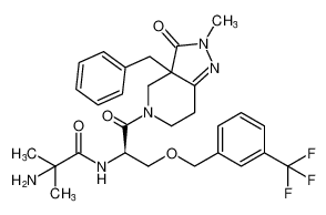 2-amino-N-((2R)-1-(3a-benzyl-2-methyl-3-oxo-2,3,3a,4,6,7-hexahydro-5H-pyrazolo[4,3-c]pyridin-5-yl)-1-oxo-3-((3-(trifluoromethyl)benzyl)oxy)propan-2-yl)-2-methylpropanamide CAS:193271-13-5 manufacturer & supplier