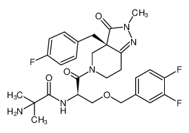 2-amino-N-((R)-3-((3,4-difluorobenzyl)oxy)-1-((S)-3a-(4-fluorobenzyl)-2-methyl-3-oxo-2,3,3a,4,6,7-hexahydro-5H-pyrazolo[4,3-c]pyridin-5-yl)-1-oxopropan-2-yl)-2-methylpropanamide CAS:193271-72-6 manufacturer & supplier