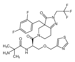 2-amino-N-((2R)-1-(3a-(2,4-difluorobenzyl)-3-oxo-2-(2,2,2-trifluoroethyl)-2,3,3a,4,6,7-hexahydro-5H-pyrazolo[4,3-c]pyridin-5-yl)-1-oxo-3-(thiazol-4-ylmethoxy)propan-2-yl)-2-methylpropanamide CAS:193272-64-9 manufacturer & supplier