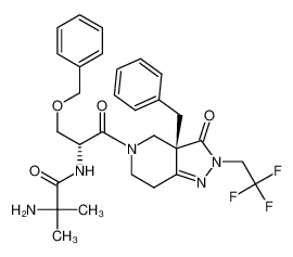 2-amino-N-[2-(3a-(S)-benzyl-3-oxo-2-(2,2,2-trifluoro-ethyl)-2,3,3a,4,6,7-hexahydro-pyrazolo[4,3-c]pyridin-5-yl)-1-(R)-benzyloxymethyl-2-oxo-ethyl]-isobutyramide CAS:193273-86-8 manufacturer & supplier