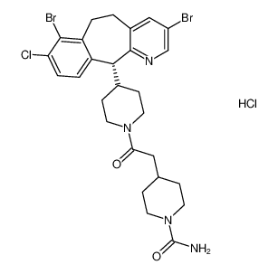 1-Piperidinecarboxamide,4-[2-[4-[(11R)-3,7-dibromo-8-chloro-6,11-dihydro-5H-benzo[5,6]cyclohepta[1,2-b]pyridin-11-yl]-1-piperidinyl]-2-oxoethyl]-, monohydrochloride CAS:193276-94-7 manufacturer & supplier