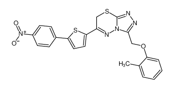 6-(5-(4-nitrophenyl)thiophen-2-yl)-3-((o-tolyloxy)methyl)-7H-[1,2,4]triazolo[3,4-b][1,3,4]thiadiazine CAS:193280-65-8 manufacturer & supplier