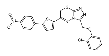 3-((2-chlorophenoxy)methyl)-6-(5-(4-nitrophenyl)thiophen-2-yl)-7H-[1,2,4]triazolo[3,4-b][1,3,4]thiadiazine CAS:193280-68-1 manufacturer & supplier