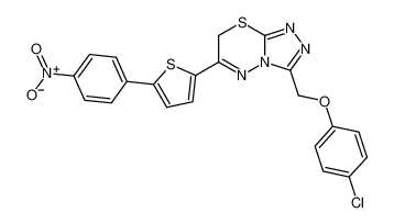 3-((4-chlorophenoxy)methyl)-6-(5-(4-nitrophenyl)thiophen-2-yl)-7H-[1,2,4]triazolo[3,4-b][1,3,4]thiadiazine CAS:193280-69-2 manufacturer & supplier