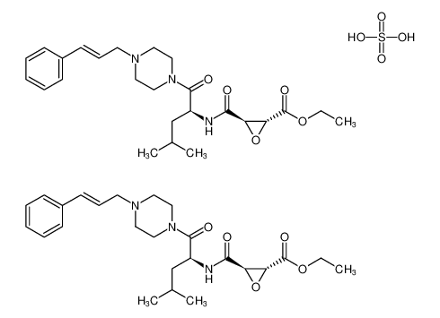 Oxiranecarboxylic acid,3-[[[(1S)-3-methyl-1-[[4-[(2E)-3-phenyl-2-propenyl]-1-piperazinyl]carbonyl]butyl]amino]carbonyl]-, ethyl ester, (2R,3R)-, sulfate (2:1) CAS:193285-41-5 manufacturer & supplier