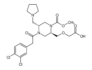 2-(((2R,5R)-4-(2-(3,4-dichlorophenyl)acetyl)-1-(methoxycarbonyl)-5-(pyrrolidin-1-ylmethyl)piperazin-2-yl)methoxy)acetic acid CAS:193286-77-0 manufacturer & supplier