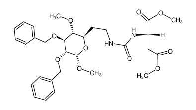 N-(methyl 2,3-di-O-benzyl-6,7-dideoxy-4-O-methyl-α-D-glucoheptopyranoside-7-ylaminocarbonyl)-L-aspartic acid dimethylester CAS:193287-63-7 manufacturer & supplier