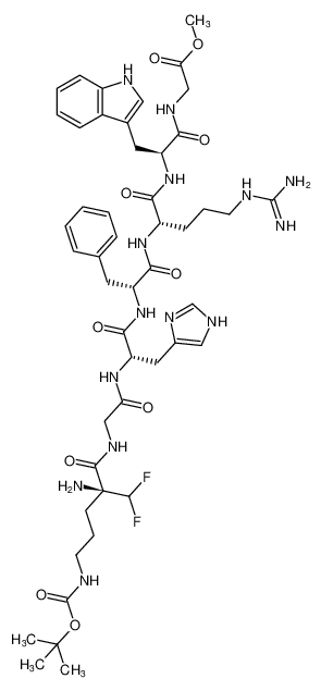 methyl ((S)-2-amino-5-((tert-butoxycarbonyl)amino)-2-(difluoromethyl)pentanoyl)glycyl-L-histidyl-D-phenylalanyl-L-arginyl-L-tryptophylglycinate CAS:193288-60-7 manufacturer & supplier