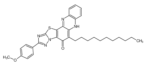 2-(4-methoxyphenyl)-6-undecyl-[1,2,4]triazolo[5',1':2,3]thiazolo[5,4-a]phenazin-5(7H)-one CAS:193290-92-5 manufacturer & supplier