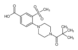 3-(methylsulfonyl)-4-(4-pivaloylpiperazin-1-yl)benzoic acid CAS:193401-17-1 manufacturer & supplier