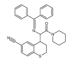 4-(1-((diphenylmethylene)amino)-2-oxo-2-(piperidin-1-yl)ethyl)thiochromane-6-carbonitrile CAS:193403-86-0 manufacturer & supplier