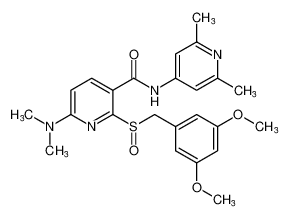 2-((3,5-dimethoxybenzyl)sulfinyl)-6-(dimethylamino)-N-(2,6-dimethylpyridin-4-yl)nicotinamide CAS:193406-68-7 manufacturer & supplier