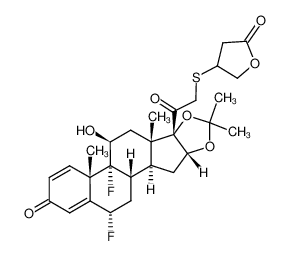 6α,9α-difluoro-11β-hydroxy-16α,17α-isopropylidenedioxy-21-(2-oxo-tetrahydrofuran-4-yl-sulfanyl)-pregna-1,4-diene-3,20-dione CAS:193408-44-5 manufacturer & supplier