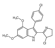 2-(4-chloro-3,4-dihydro-2H-pyrrol-5-yl)-3-(4-chlorophenyl)-4,6-dimethoxy-1H-indole CAS:193412-50-9 manufacturer & supplier