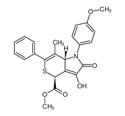 methyl (4S,7aR)-3-hydroxy-1-(4-methoxyphenyl)-7-methyl-2-oxo-6-phenyl-1,2,4,7a-tetrahydrothiopyrano[4,3-b]pyrrole-4-carboxylate CAS:193421-53-3 manufacturer & supplier