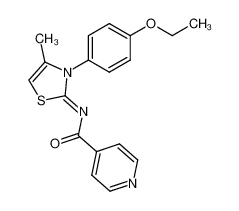 N-[3-(4-ethoxy-phenyl)-4-methyl-3H-thiazol-2-ylidene]-isonicotinamide CAS:19345-33-6 manufacturer & supplier