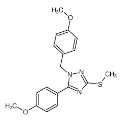 1-(4-methoxybenzyl)-5-(4-methoxyphenyl)-3-(methylthio)-1H-1,2,4-triazole CAS:193465-69-9 manufacturer & supplier