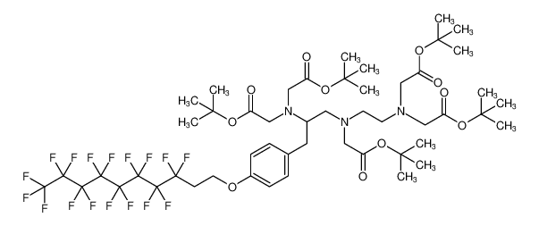 3-Oxa-6,9,12-triazatetradecan-14-oic acid,6,9,12-tris[2-(1,1-dimethylethoxy)-2-oxoethyl]-7-[[4-[(3,3,4,4,5,5,6,6,7,7,8,8,9,9,10,10,10-heptadecafluorodecyl)oxy]phenyl]methyl]-2,2-dimethyl-4-oxo-, 1,1-dimethylethyl ester CAS:193530-08-4 manufa