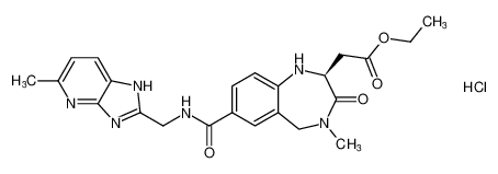 ethyl (S)-2-(4-methyl-7-(((5-methyl-1H-imidazo[4,5-b]pyridin-2-yl)methyl)carbamoyl)-3-oxo-2,3,4,5-tetrahydro-1H-benzo[e][1,4]diazepin-2-yl)acetate hydrochloride CAS:193532-82-0 manufacturer & supplier