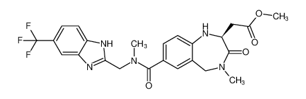 methyl (S)-2-(4-methyl-7-(methyl((5-(trifluoromethyl)-1H-benzo[d]imidazol-2-yl)methyl)carbamoyl)-3-oxo-2,3,4,5-tetrahydro-1H-benzo[e][1,4]diazepin-2-yl)acetate CAS:193534-30-4 manufacturer & supplier