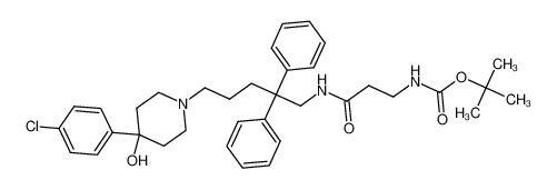 tert-butyl (3-((5-(4-(4-chlorophenyl)-4-hydroxypiperidin-1-yl)-2,2-diphenylpentyl)amino)-3-oxopropyl)carbamate CAS:193541-68-3 manufacturer & supplier