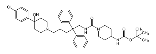 Carbamic acid,[1-[[[5-[4-(4-chlorophenyl)-4-hydroxy-1-piperidinyl]-2,2-diphenylpentyl]amino]carbonyl]-4-piperidinyl]-, 1,1-dimethylethyl ester CAS:193542-01-7 manufacturer & supplier