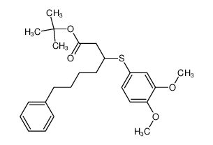 (+-)-t-butyl-3-(3,4-dimethoxyphenyl)sulfanyl-7-phenylheptanoate CAS:193550-52-6 manufacturer & supplier