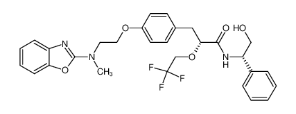 (2R,N(1S))-3-(4-(2-(N-(2-benzoxazolyl)-N-methylamino)ethoxy)phenyl)-2-(2,2,2-trifluoroethoxy)-N-(2-hydroxy-1-phenylethyl)propanamide CAS:193559-09-0 manufacturer & supplier