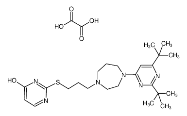 2-((3-(4-(2,6-di-tert-butylpyrimidin-4-yl)-1,4-diazepan-1-yl)propyl)thio)pyrimidin-4-ol oxalate CAS:193607-63-5 manufacturer & supplier