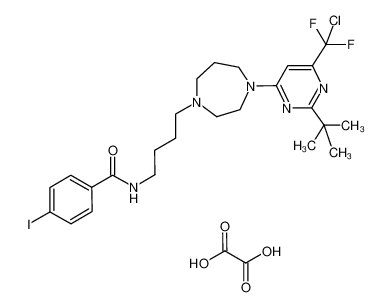 N-(4-(4-(2-(tert-butyl)-6-(chlorodifluoromethyl)pyrimidin-4-yl)-1,4-diazepan-1-yl)butyl)-4-iodobenzamide oxalate CAS:193608-03-6 manufacturer & supplier