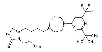 5-(4-(4-(2-(tert-butyl)-6-(trifluoromethyl)pyrimidin-4-yl)-1,4-diazepan-1-yl)butyl)-4-propyl-2,4-dihydro-3H-1,2,4-triazole-3-thione CAS:193609-20-0 manufacturer & supplier