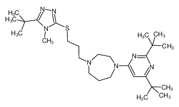 1-(3-((5-(tert-butyl)-4-methyl-4H-1,2,4-triazol-3-yl)thio)propyl)-4-(2,6-di-tert-butylpyrimidin-4-yl)-1,4-diazepane CAS:193609-67-5 manufacturer & supplier